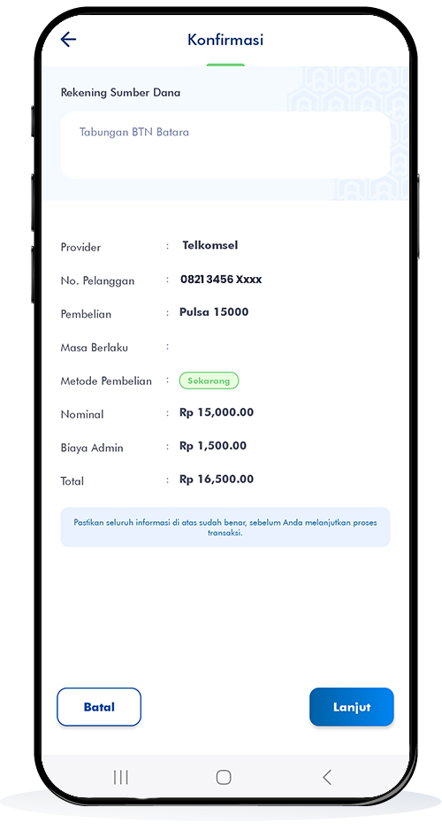 7 Halaman Konfirmasi